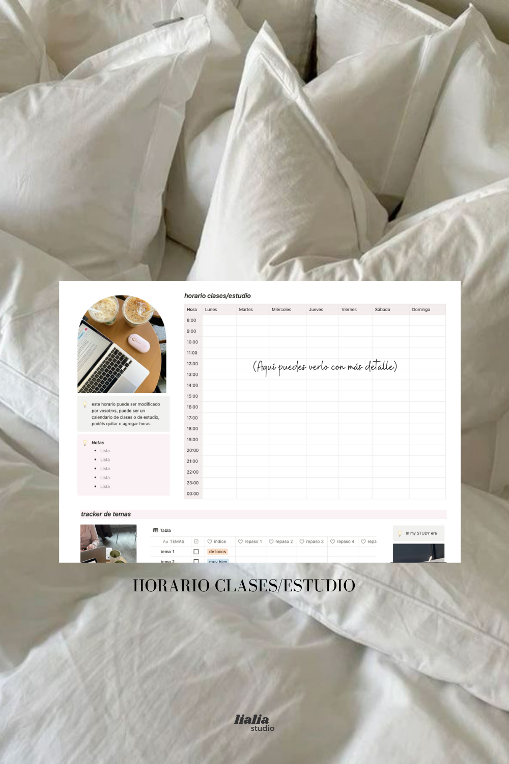 "Study space" notion planner