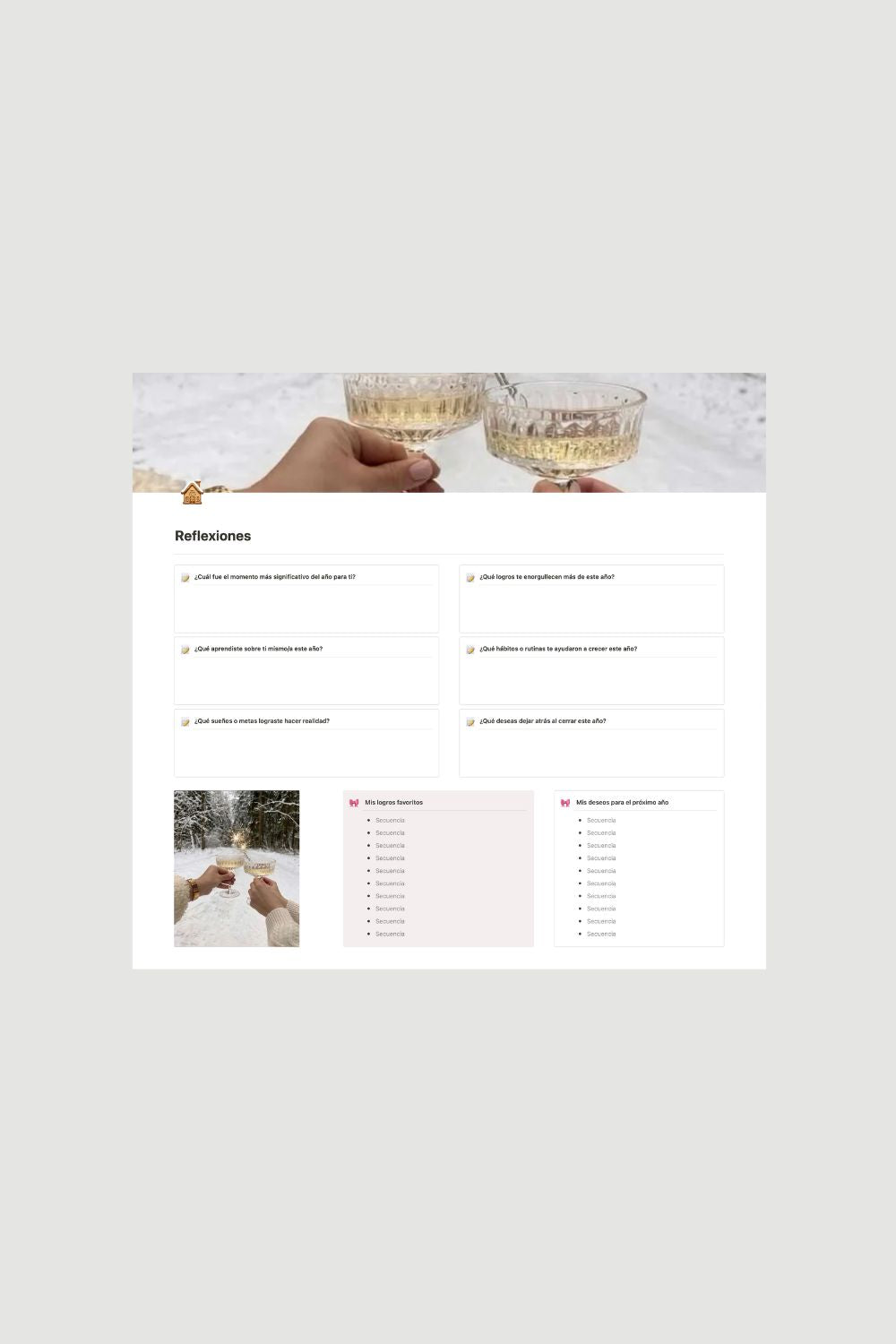 Notion planner navideño