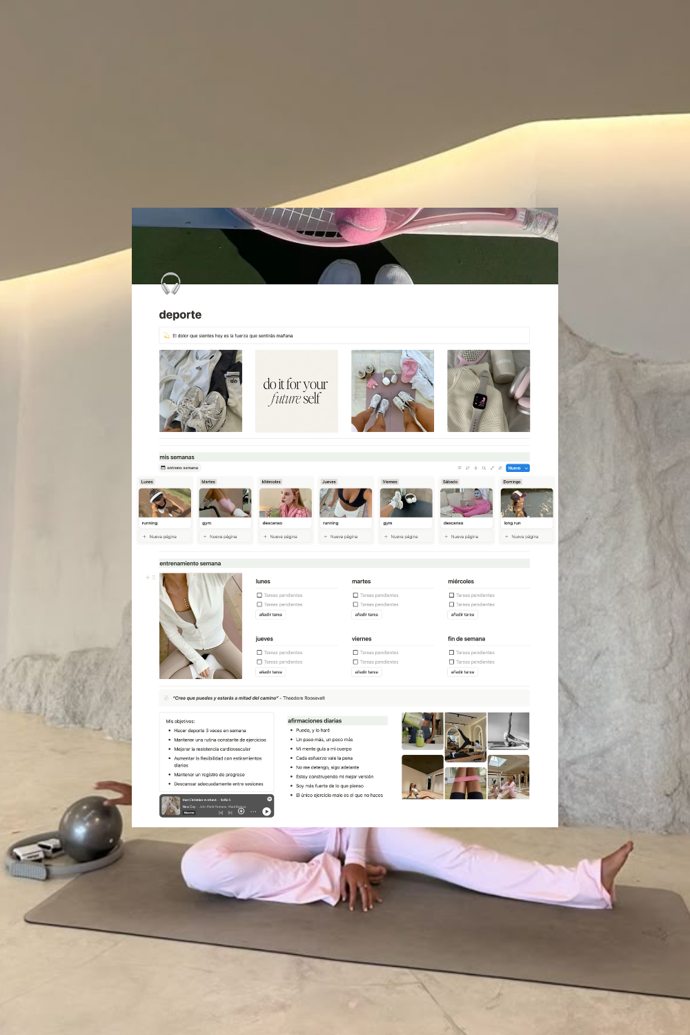 Fitness Notion Planner