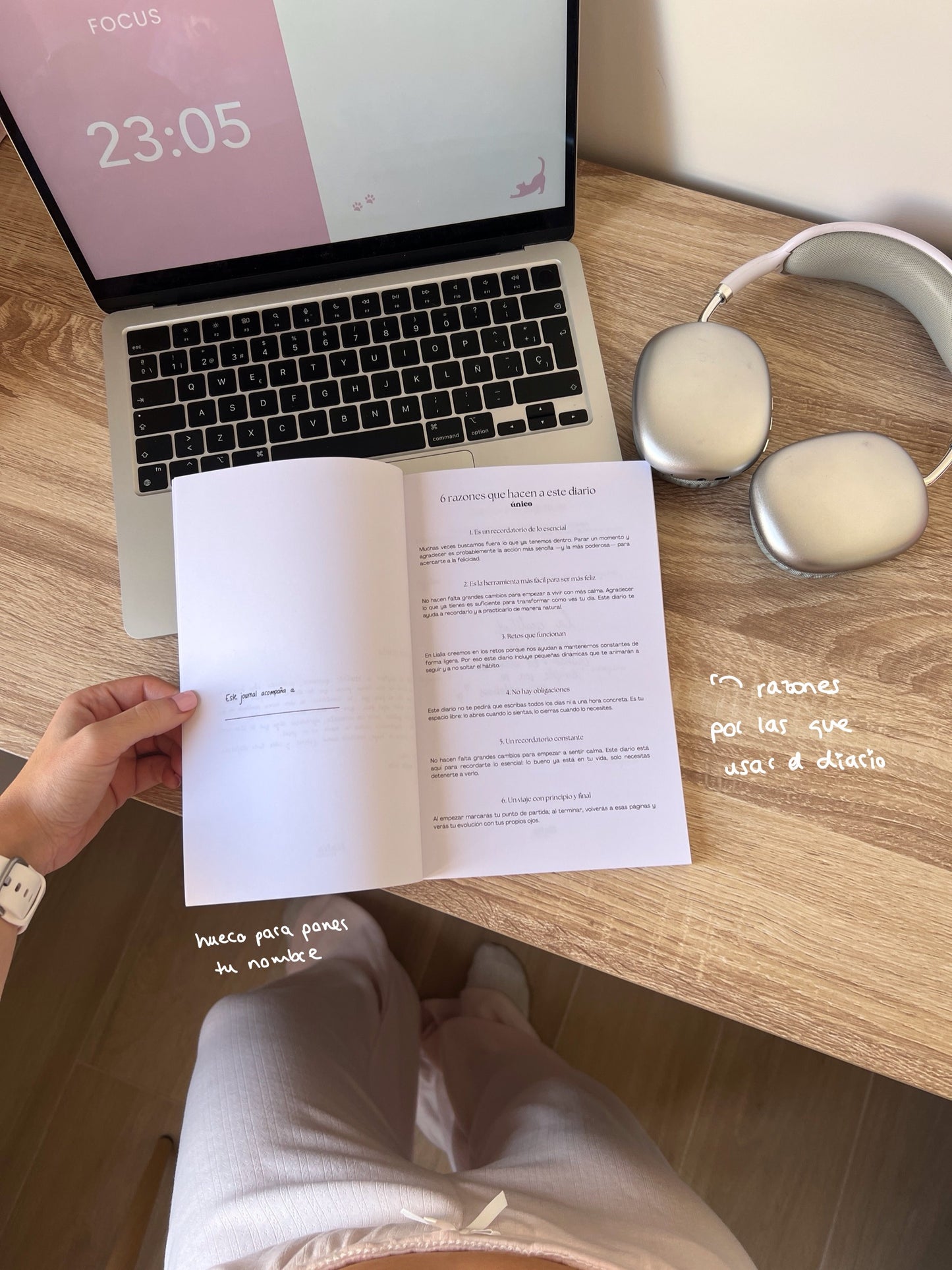 Diario de gratitud y journaling