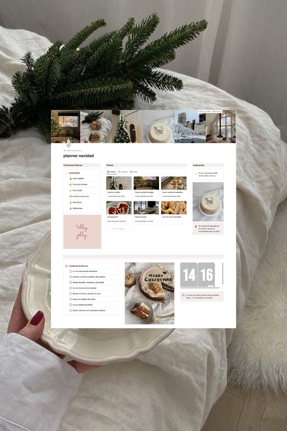 Notion planner navideño