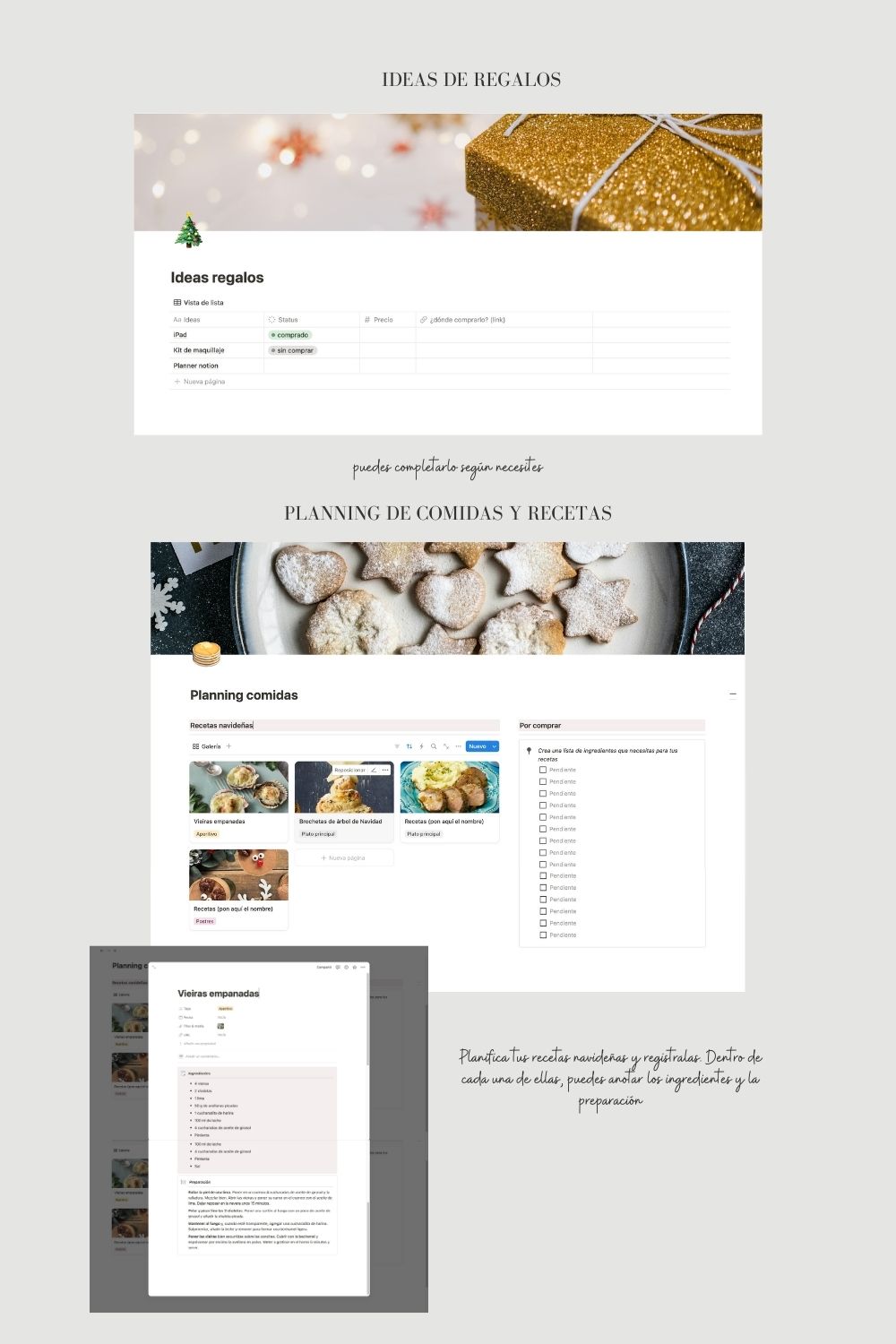 Notion planner navideño