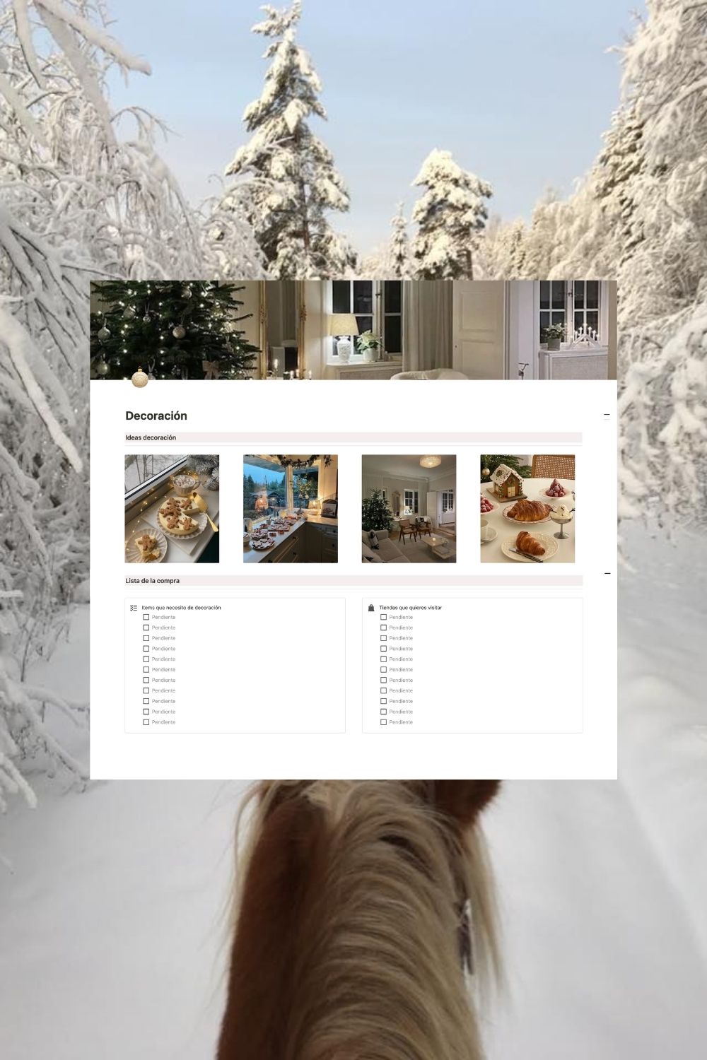 Notion planner navideño