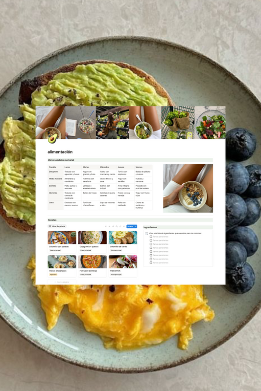 "Mis comidas" notion planner
